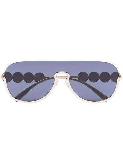 Versace Eyewear солнцезащитные очки-авиаторы с декором Medusa 0VE2215