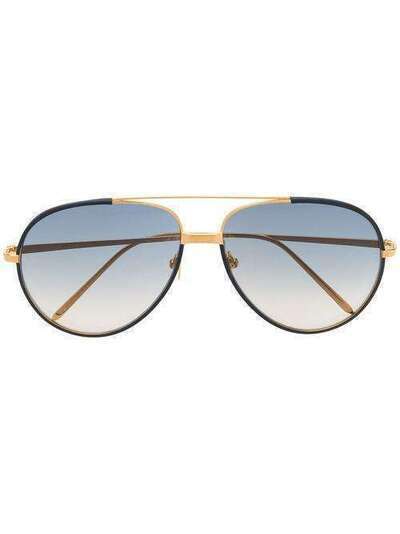 Linda Farrow солнцезащитные очки-авиаторы LFL817
