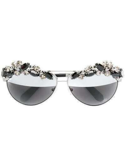 Philipp Plein солнцезащитные очки с отделкой кристаллами F18AWES0021PCO002N