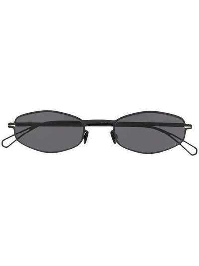 Mykita солнцезащитные очки в овальной оправе SILVERC59BLACKPOW3