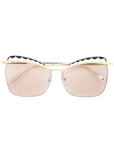 Alexander McQueen Eyewear солнцезащитные очки с оправой "кошачий глаз" AM0059S