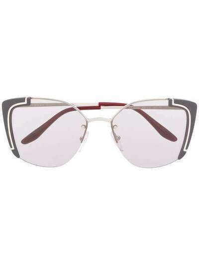 Prada Eyewear солнцезащитные очки в оправе 'кошачий глаз' PR59VS