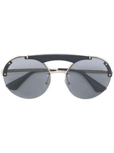 Prada Eyewear солнцезащитные очки в круглой оправе SPR52U