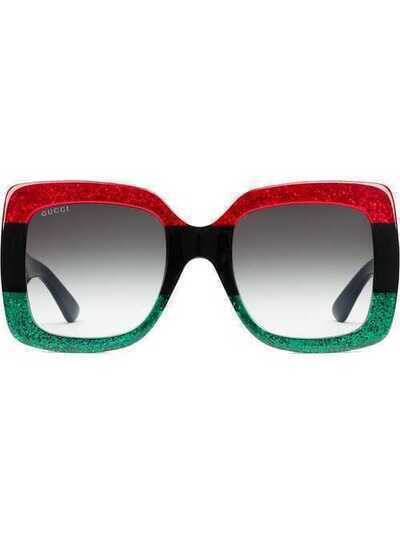 Gucci Eyewear солнцезащитные очки в квадратной оправе 461705J0740