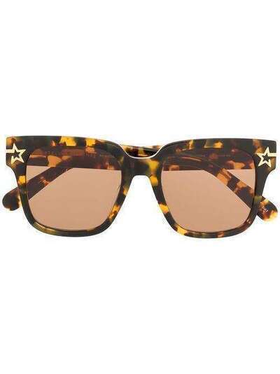 Stella McCartney Eyewear солнцезащитные очки в массивной оправе черепаховой расцветки SC0239S