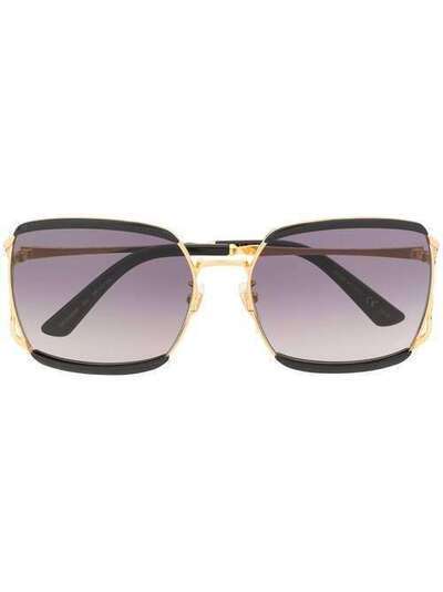 Gucci Eyewear солнцезащитные очки в полосатой оправе GG0593SK001