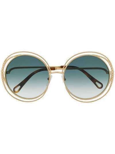 Chloé Eyewear солнцезащитные очки в круглой оправе CE114SC