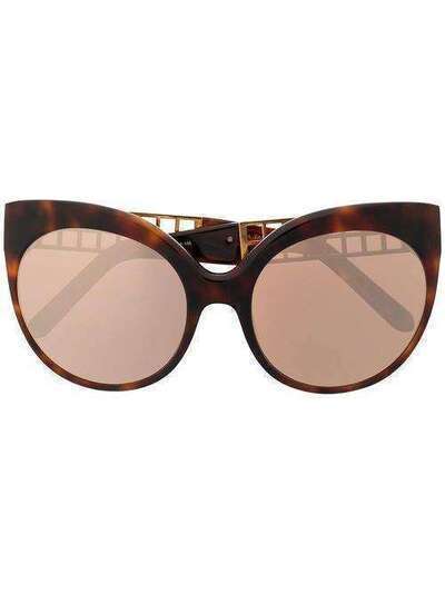 Linda Farrow солнцезащитные очки LFL388 6 в массивной оправе 'кошачий глаз' LFL388