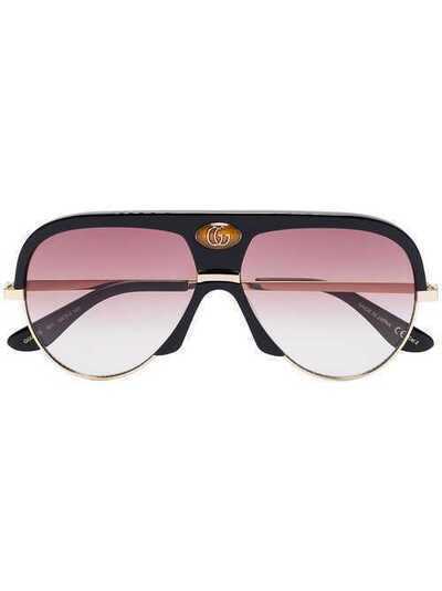 Gucci Eyewear солнцезащитные очки Navigator GG0477S001