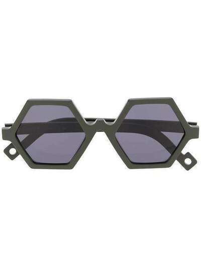Pawaka солнцезащитные очки в шестиугольной оправе PWS7MBL