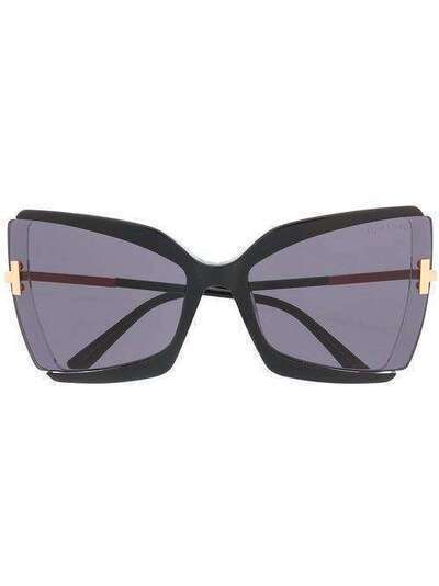 Tom Ford Eyewear солнцезащитные очки в квадратной оправе FT0766S