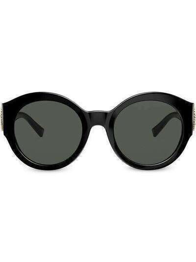 Versace Eyewear солнцезащитные очки в круглой оправе VE4380BGB187