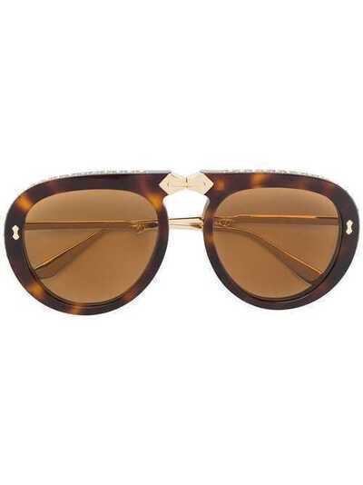 Gucci Eyewear складные солнцезащитные очки-авиаторы GG0307S