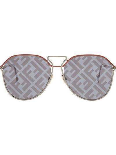 Fendi Eyewear солнцезащитные очки-авиаторы Grid FOG536V1T