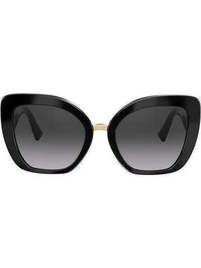 Valentino Eyewear солнцезащитные очки в оправе 'кошачий глаз' с логотипом VLogo VA405750018G