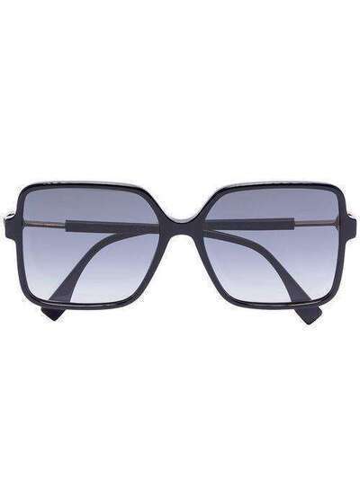 Fendi солнцезащитные очки в квадратной оправе с затемненными линзами 203273807589O
