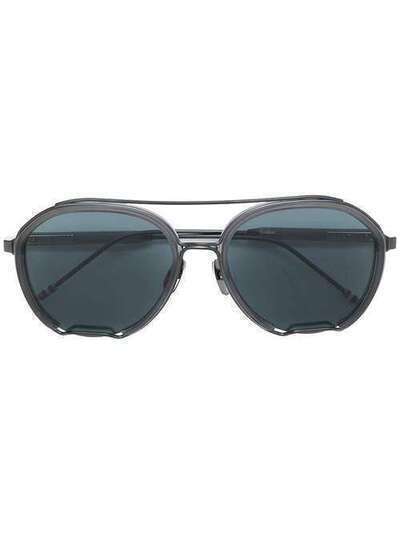 Thom Browne Eyewear солнцезащитные очки с оправой "авиатор" TBS8105603