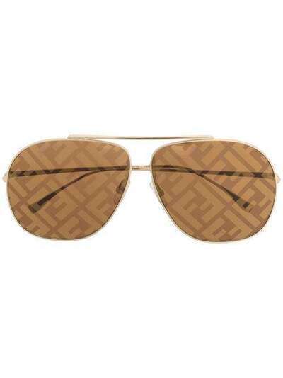 Fendi Eyewear солнцезащитные очки-авиаторы с логотипом FF0407GS