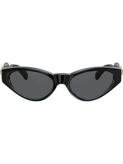 Versace Eyewear солнцезащитные очки в овальной оправе VE4373GB187