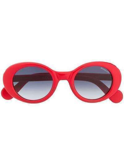 Moncler Eyewear солнцезащитные очки в овальной оправе ML01014866W