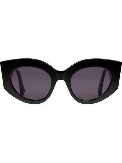 Gucci Eyewear солнцезащитные очки оверсайз в оправе кошачий глаз 504323J0070
