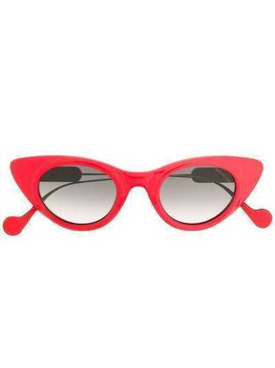Moncler Eyewear солнцезащитные очки в оправе 'кошачий глаз' ML01024566B