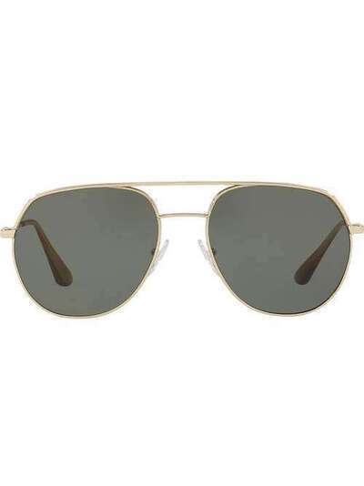 Prada Eyewear солнцезащитные очки-авиаторы PR55USZVN198