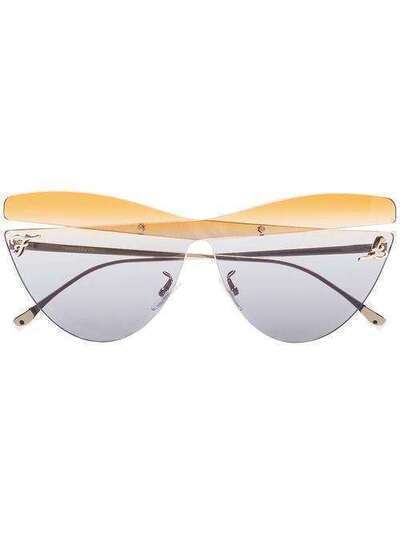 Fendi Eyewear солнцезащитные очки в оправе 'кошачий глаз' FF0400