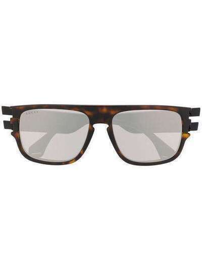 Gucci Eyewear солнцезащитные очки GG0664S в прямоугольной оправе GG0664S004