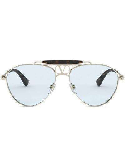Valentino Eyewear солнцезащитные очки-авиаторы VA2039300372