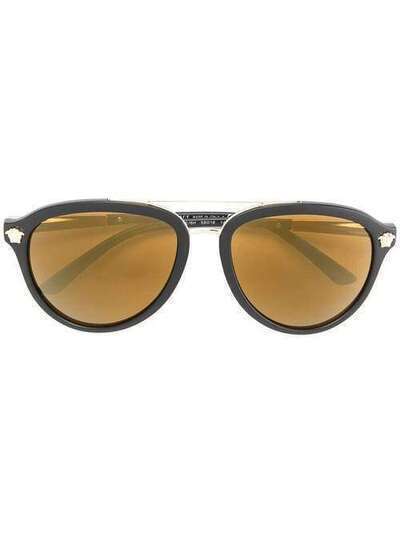 Versace Eyewear солнцезащитные очки в круглой оправе 4341
