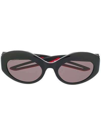 Balenciaga солнцезащитные очки Hybrid в овальной оправе 584802T0023