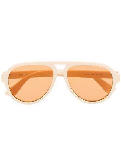 Gucci Eyewear солнцезащитные очки-авиаторы с логотипом GG0767S004