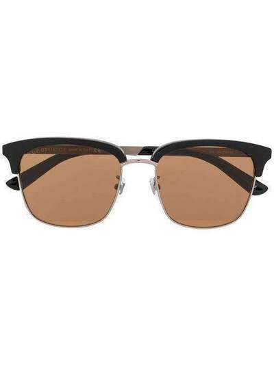 Gucci Eyewear солнцезащитные очки GG0697S в квадратной оправе GG0697S005