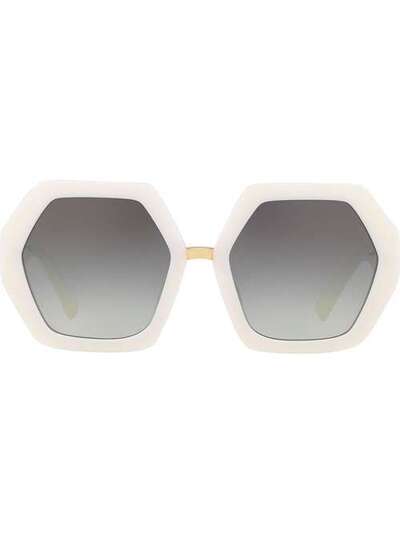 Valentino Eyewear солнцезащитные очки оверсайз с логотипом VLogo VA4053511811