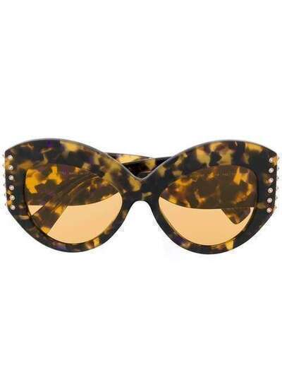 Valentino Eyewear солнцезащитные очки в массивной оправе 'кошачий глаз' VA4055