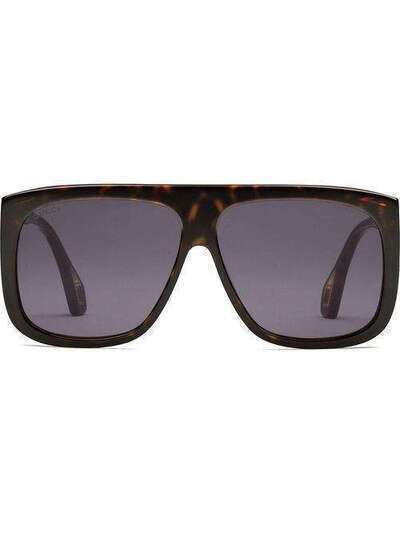 Gucci Eyewear солнцезащитные очки в квадратной оправе GG0467S