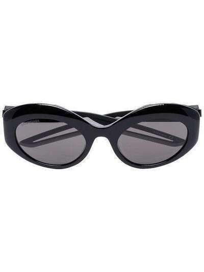 Balenciaga Eyewear солнцезащитные очки в овальной оправе BB0053S005