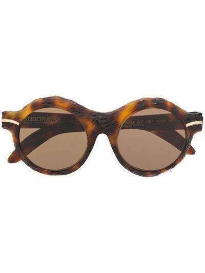 Kuboraum солнцезащитные очки в фактурной оправе черепаховой расцветки A2
