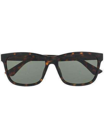 Gucci Eyewear солнцезащитные очки в прямоугольной оправе GG0746S003