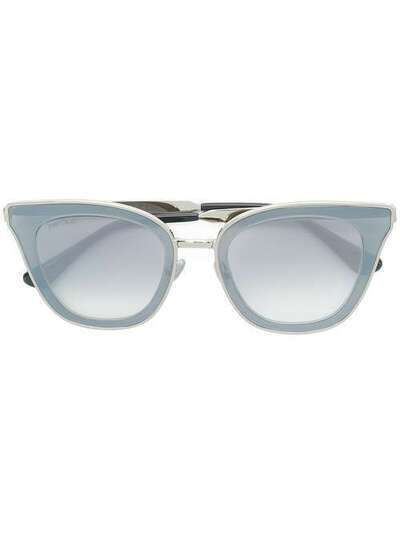 Jimmy Choo Eyewear декорированные солнцезащитные очки в оправе "кошачий глаз" JIMSLORY3YGIC