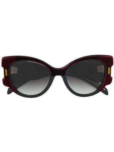 Prada Eyewear объемные бархатные солнцезащитные очки SPR10U