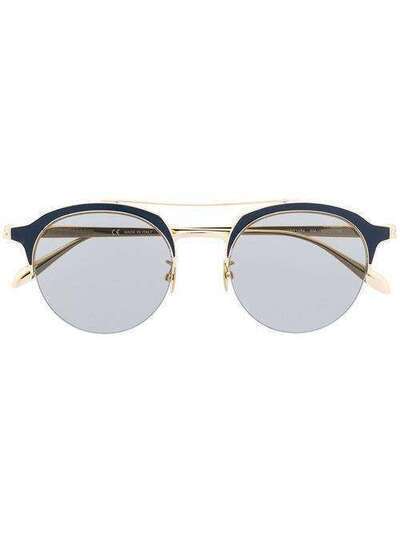 Alexander McQueen Eyewear солнцезащитные очки в круглой оправе 571860I3330
