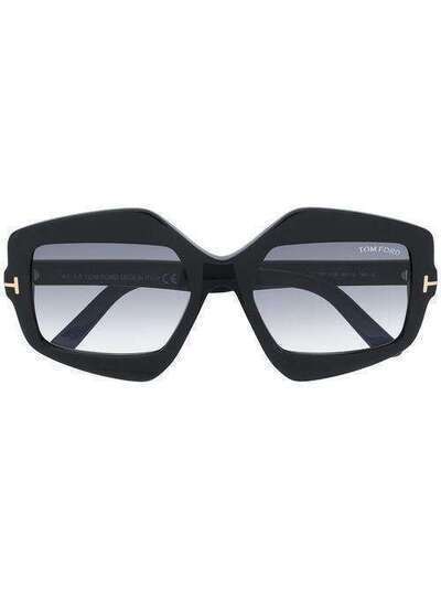 Tom Ford Eyewear массивные солнцезащитные очки в геометричной оправе FT0789