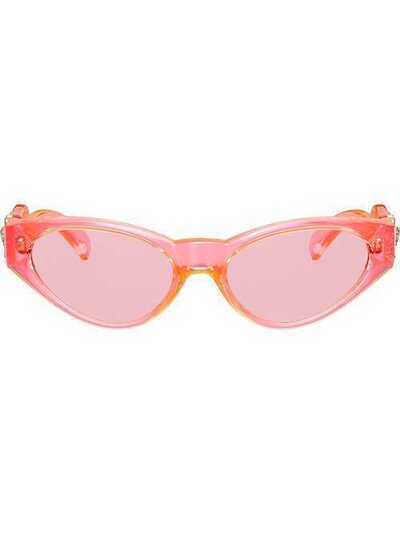 Versace Eyewear солнцезащитные очки в овальной оправе VE43735310U9