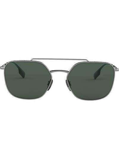 Burberry Eyewear солнцезащитные очки-авиаторы в квадратной оправе BE3107100371
