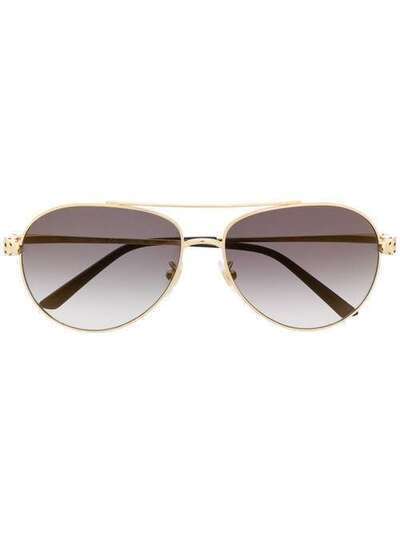 Cartier Eyewear солнцезащитные очки-авиаторы CT0233S Panther CT0233S