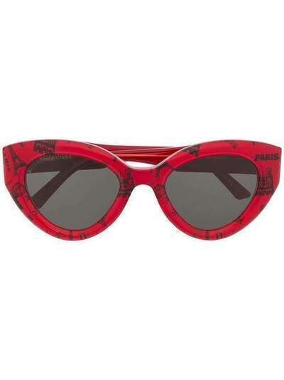 Balenciaga Eyewear солнцезащитные очки Paris в оправе с принтом BB0173S