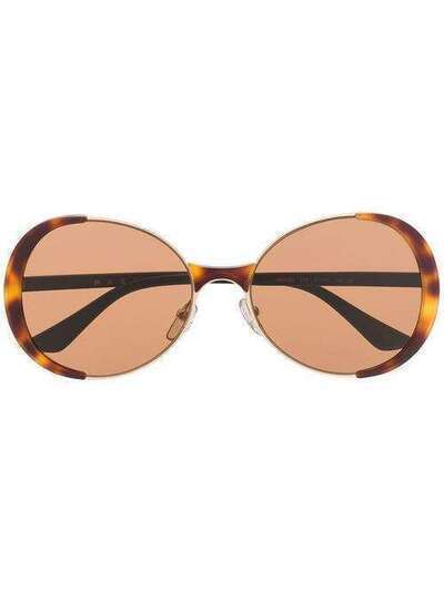 Marni Eyewear солнцезащитные очки в круглой оправе черепаховой расцветки ME648S