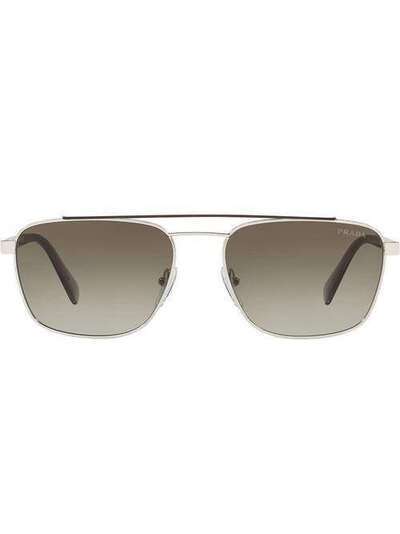 Prada Eyewear солнцезащитные очки-авиаторы PR61USY7B5O2